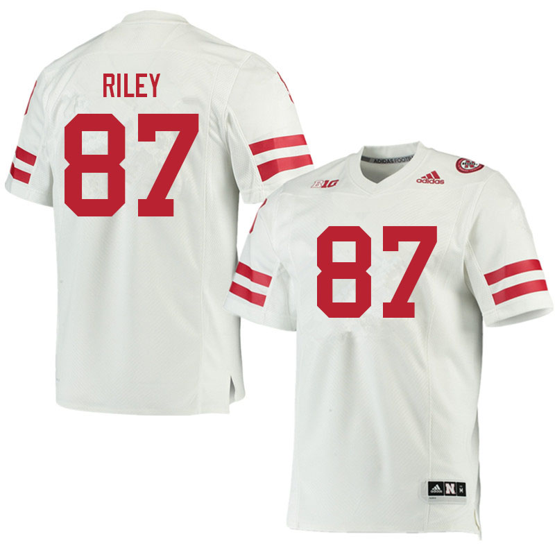 Men #87 Jordon Riley Nebraska Cornhuskers College Football Jerseys Sale-White